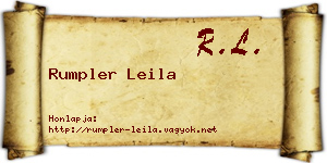 Rumpler Leila névjegykártya